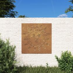  Decor perete de grădină 55x55 cm design soare oțel corten (824501)