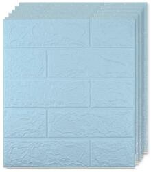 Teno Set 50x Tapet Mic Caramida 3D Teno®, suprafata acoperire 6.63 mp, autoadeziv, waterproof, usor de montat, design modern, 38.5x34 cm, albastru