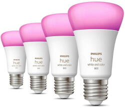 Philips Hue E27 pack of four 4x570lm 60W - White & Color Ambiance (929002489604)