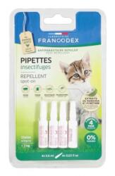  Francodex Pipete Francodex Repelente cu Geraniol Pentru Pisici Kitten, 4 x 0.6 ml