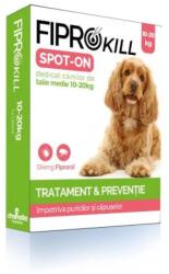Fiprokill Pipete Antiparazitare pentru Caine Fiprokill Dog M 10-20 kg, 3 pipete