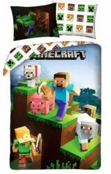 Halantex Minecraft: Steve és Alex állatokkal ágyneműhuzat garnitúra - 140 x 200 cm (MNC299BL) - jateknet