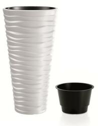 Prosperplast SAND SLIM virágcserép fehér 29, 6 cm (DPSA300-S449)