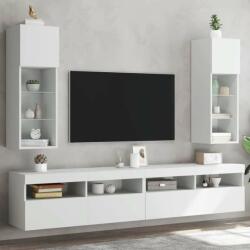 vidaXL 2 db fehér TV-szekrény LED-világítással 30, 5 x 30 x 90 cm (837002) - pepita