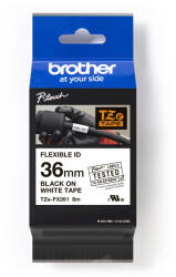Brother TZ-FX261 / TZe-FX261 Pro Tape, 36mm x 8m, text negru/fundal alb, banda original (TZEFX261)
