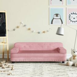 vidaXL rózsaszín bársony gyerek kanapé 90 x 53 x 30 cm (3196282)