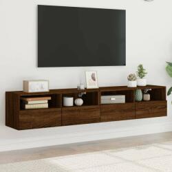 vidaXL 2 db barna tölgy színű szerelt fa fali TV-szekrény 80x30x30 cm (836881) - pepita