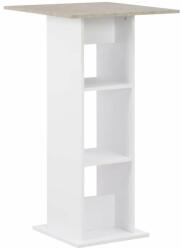 vidaXL fehér és betonszürke bárasztal 60 x 60 x 110 cm (280208) - pepita
