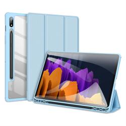 Dux Ducis Samsung Galaxy Tab S7 11.0 / Tab S8 11.0, mappa tok, Trifold, légpárnás sarok, közepesen ütésálló, S-Pen tartóval, átlátszó hátlap, Dux Ducis Toby, kék (104599) (104599)
