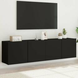 vidaXL 2 db fekete falra szerelhető TV-szekrény 80 x 30 x 41 cm (836955) - pepita