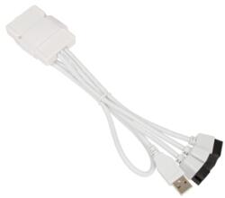 Lian Li Hub USB intern Lian Li 1-to-3 de la USB 2.0 Type A (male) la 3 porturi USB 2.0 9-pini, White, PW-U2TPAW