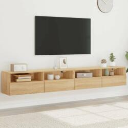 vidaXL 2 db sonoma-tölgyszín szerelt fa fali TV-szekrény 100x30x30 cm (836887) - pepita
