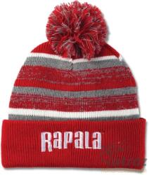 Rapala Bojtos Téli Horgász Sapka Piros - Rapala Pom Beanie Red White Logo (6148001)