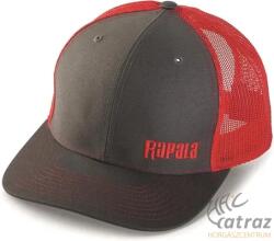 Rapala Szürke Piros Hálós Baseball Sapka - Rapala Trucker Cap Charcoal/Red Mesh Left Logo (6148009)