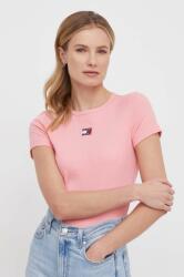 Tommy Jeans tricou femei, culoarea roz DW0DW17881 PPYH-TSD1T7_30X