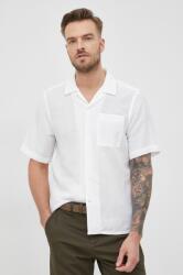 Calvin Klein cămașă de in bărbați, culoarea alb, regular K10K109521 PPYY-TSM29P_00X