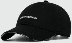 Karl Lagerfeld șapcă de baseball din bumbac culoarea negru, cu imprimeu PPYH-CAD02A_99X