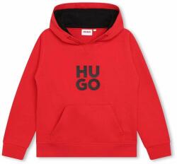 Hugo bluza copii culoarea rosu, cu glugă, cu imprimeu PPYH-BLB022_33X