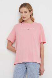 Tommy Jeans tricou din bumbac femei, culoarea roz DW0DW17836 PPYH-TSD1T9_30X