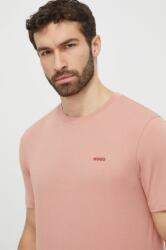 Hugo tricou din bumbac culoarea roz, uni 50466158 PPYY-TSM277_30X
