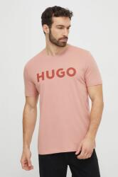 Hugo tricou din bumbac bărbați, culoarea roz, cu imprimeu 50467556 PPYY-TSM27E_30X