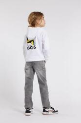 HUGO BOSS bluza copii culoarea alb, cu glugă, cu imprimeu PPYH-BLB01U_00X