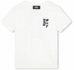 KARL LAGERFELD tricou de bumbac pentru copii culoarea alb, cu imprimeu PPYH-TSB03U_00A
