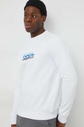 KARL LAGERFELD bluză bărbați, culoarea alb, cu imprimeu 541900.705405 PPYH-SWM02T_00X