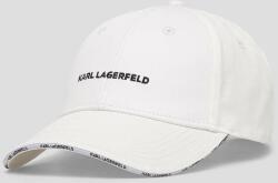 Karl Lagerfeld șapcă de baseball din bumbac culoarea alb, cu imprimeu PPYH-CAD02A_00X