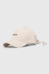 Calvin Klein șapcă de baseball din bumbac culoarea bej, cu imprimeu K60K611905 PPYH-CAD073_08X