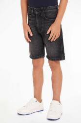 Calvin Klein Jeans pantaloni scurti din denim pentru copii culoarea negru PPYH-SZB0AU_99X