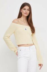 Calvin Klein pulover de bumbac culoarea galben J20J222628 PPYH-SWD044_01X