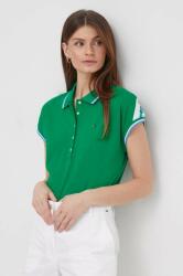 Tommy Hilfiger tricou polo femei, culoarea verde WW0WW41285 PPYH-POD00L_76X