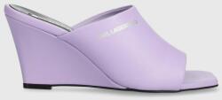 Karl Lagerfeld slapi de piele RIALTO femei, culoarea violet, toc pana, KL34400 PPYH-KLD05W_04X (KL34400.0VP)