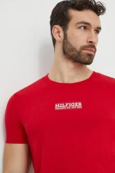 Tommy Hilfiger tricou din bumbac bărbați, culoarea roșu, cu imprimeu MW0MW34387 PPYH-TSM1E5_33X