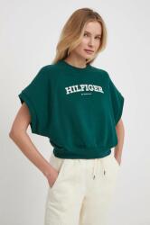 Tommy Hilfiger hanorac de bumbac femei, culoarea verde, cu imprimeu WW0WW41240 PPYH-BLD0C5_79X
