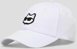 Karl Lagerfeld șapcă de baseball din bumbac culoarea alb, cu imprimeu 99KK-CAD0GA_00X