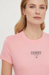 Tommy Jeans tricou femei, culoarea roz DW0DW17839 PPYH-TSD1WF_30X