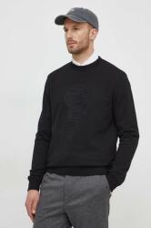 KARL LAGERFELD bluza barbati, culoarea negru, cu imprimeu PPYH-SWM05B_99X