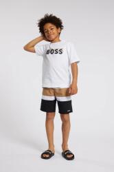 HUGO BOSS tricou de bumbac pentru copii culoarea alb, cu imprimeu PPYH-TSB02G_00X