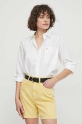 Tommy Hilfiger cămașă din bumbac femei, culoarea alb, cu guler clasic, relaxed WW0WW41410 PPYH-KDD06O_00X
