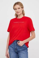 Tommy Jeans tricou din bumbac femei, culoarea roșu DW0DW17836 PPYH-TSD1T9_33X