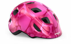 MET Hooray gyermek kerékpáros sisak [fényes rózsaszín-szivecskés, 46-52 cm (XS)]