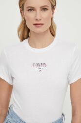 Tommy Jeans tricou femei, culoarea alb DW0DW17839 PPYH-TSD1WF_00X