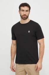 Tommy Hilfiger tricou din bumbac bărbați, culoarea negru, cu imprimeu MW0MW33987 PPYH-TSM03Y_99X