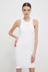 Tommy Hilfiger rochie culoarea alb, mini, mulată DW0DW17406 PPYH-SUD208_00X