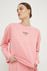Tommy Hilfiger bluză femei, culoarea roz, cu imprimeu DW0DW17796 PPYH-BLD0UM_30X