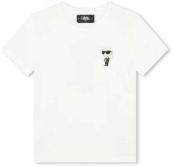 KARL LAGERFELD tricou de bumbac pentru copii culoarea alb, cu imprimeu PPYH-TSB03Y_00X