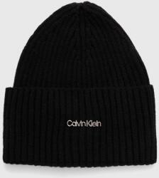 Calvin Klein căciulă din amestec de lână culoarea negru K60K611401 PPYH-CAD013_99X