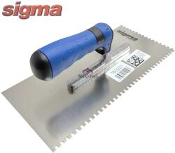 Sigma Gletiera profesionala inox Sigma 280x130mm cu dantura 4x4 mm si maner ergonomic soft (SG49E)